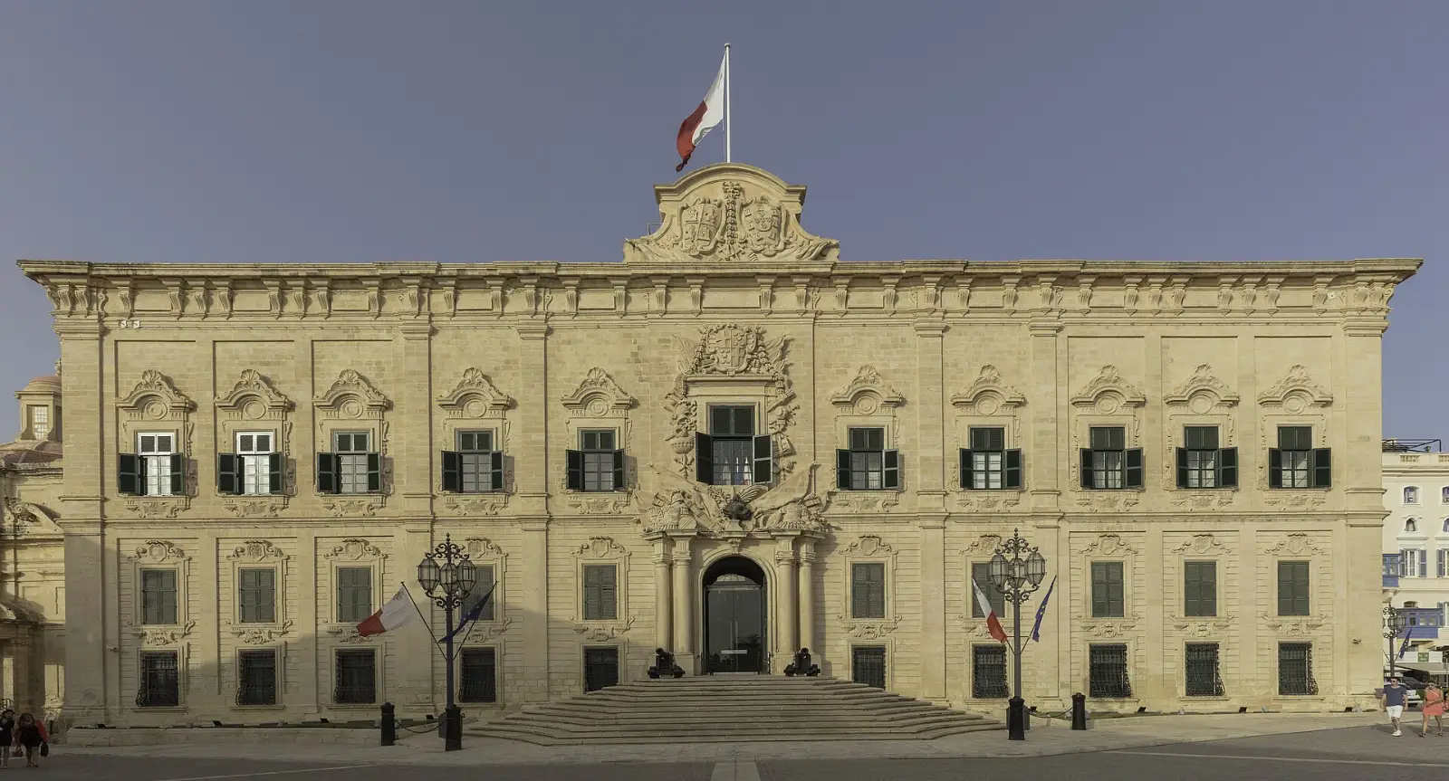 The Auberge de Castille in Valletta
