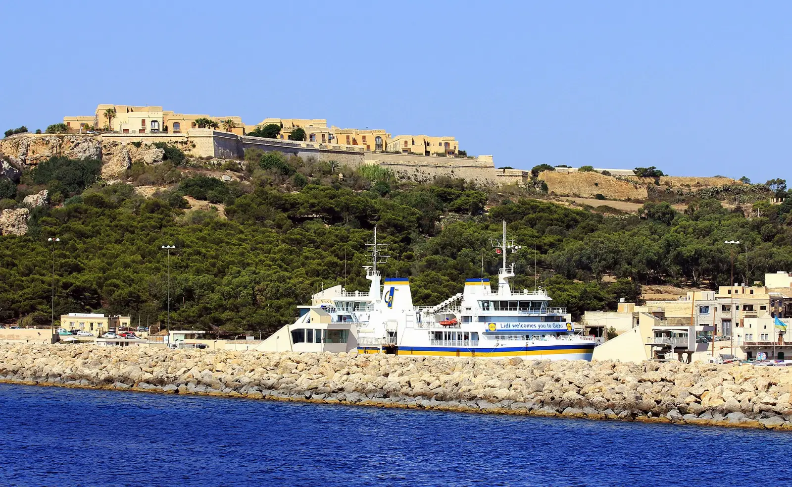 Fort Chambray above Mgarr harbour in Gozo