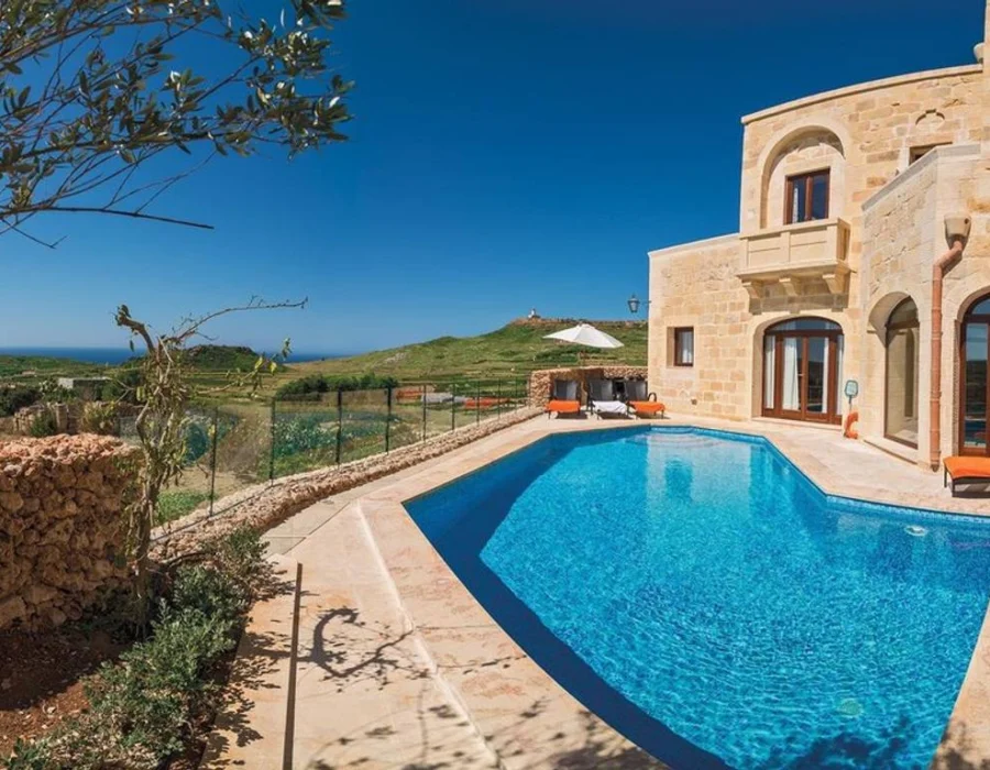 A converted stone farmhouse in Gozo with its own pool