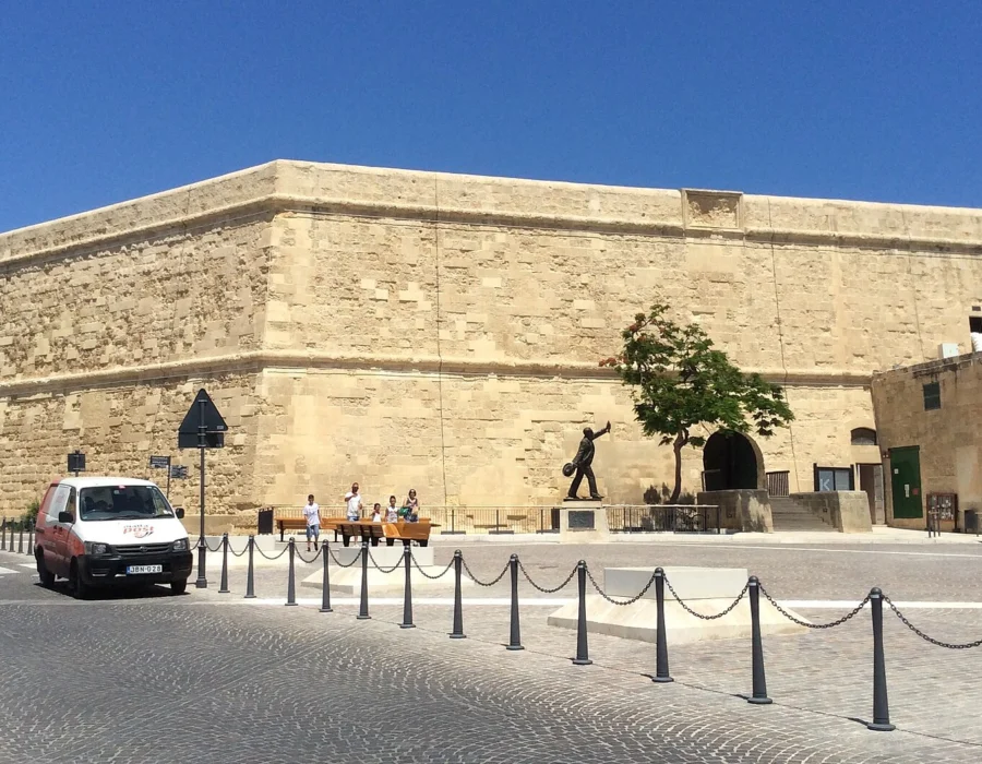 The limestone bastion of St James Cavalier, home to Spazju Kreattiv