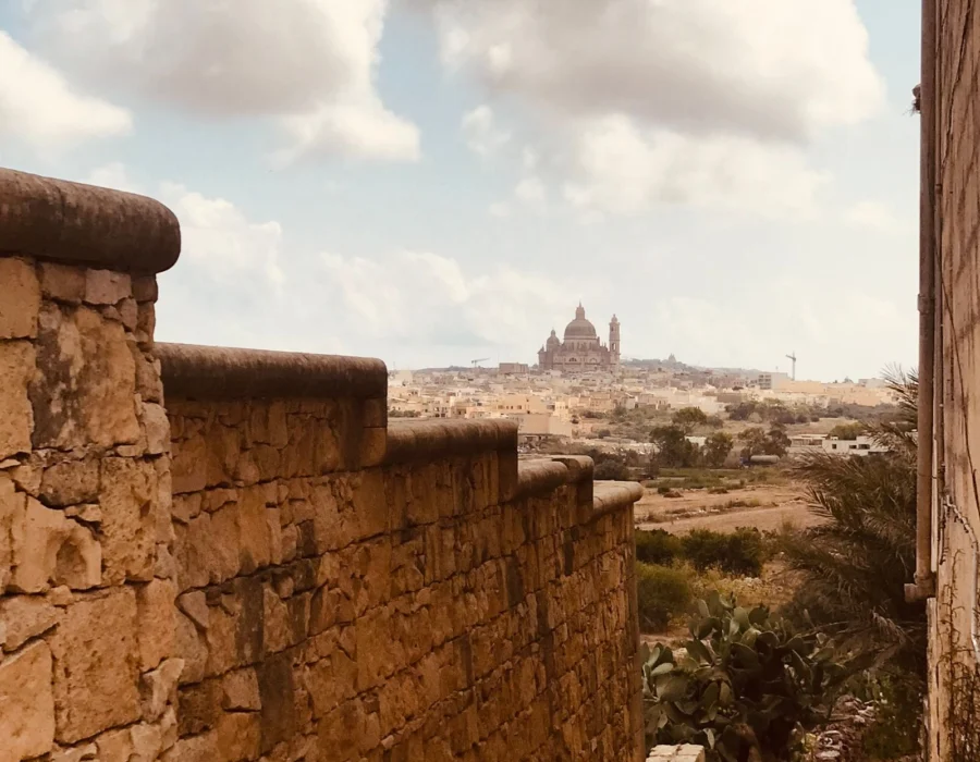 A Gozitan village seen across the fields