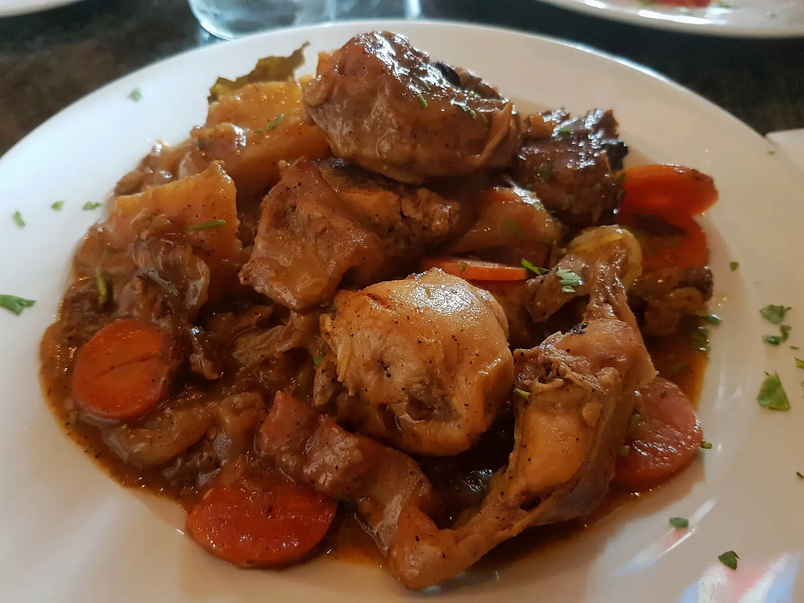 Maltese rabbit stew with vegetables and potatoes, Victoria, Gozo