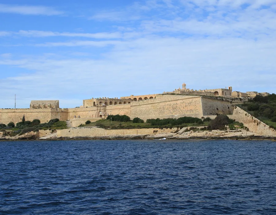 Fort Manoel seen across the water from the Sliema ferry