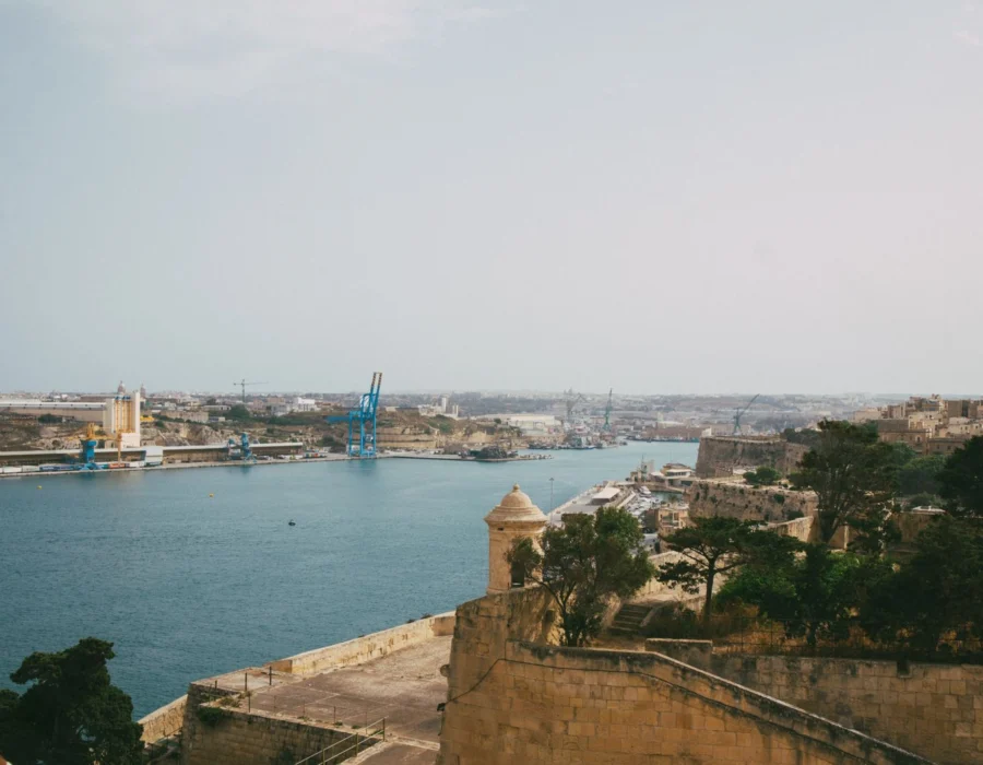 The Grand Harbour seen from the Valletta bastions