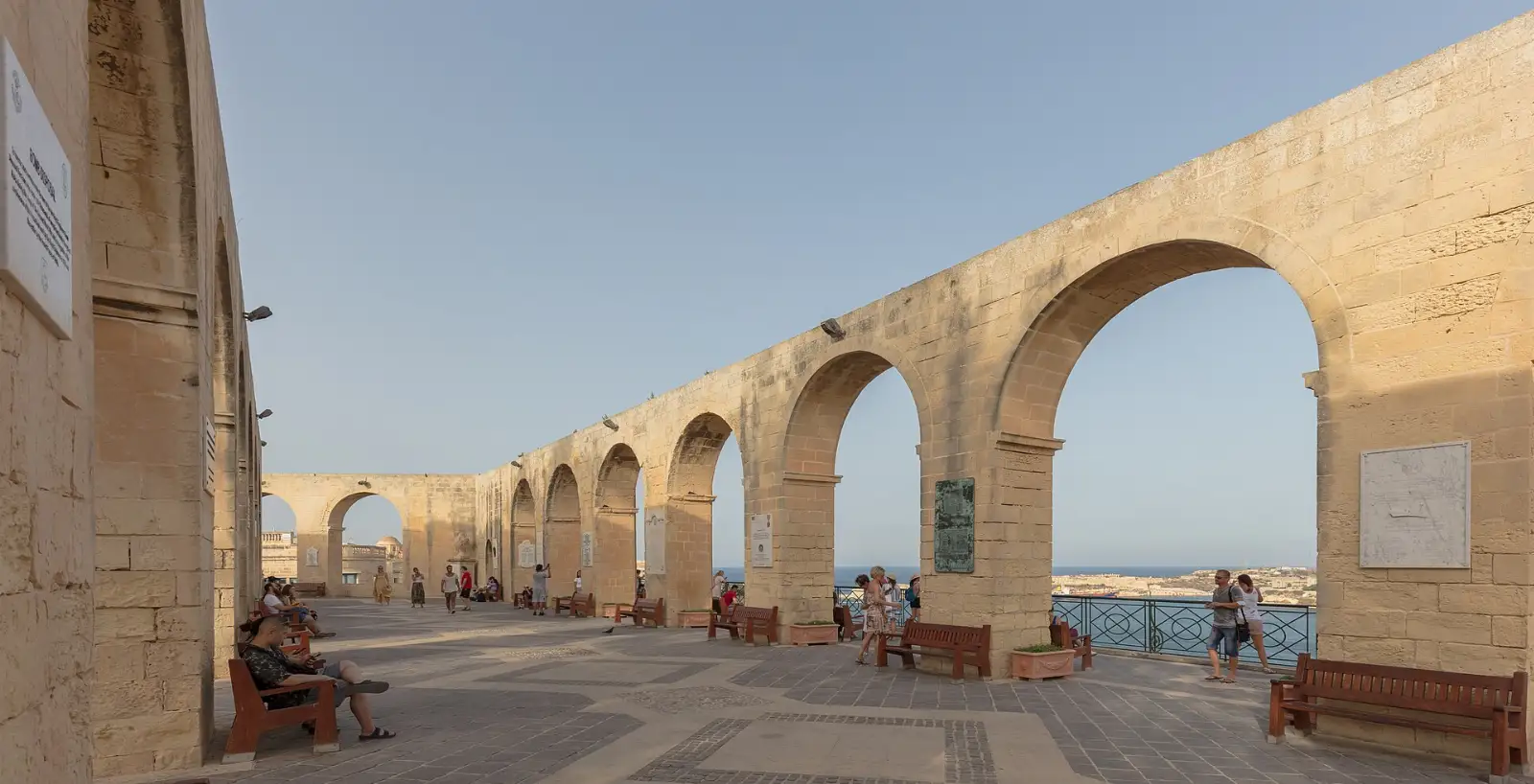 The Upper Barrakka Gardens above the Grand Harbour