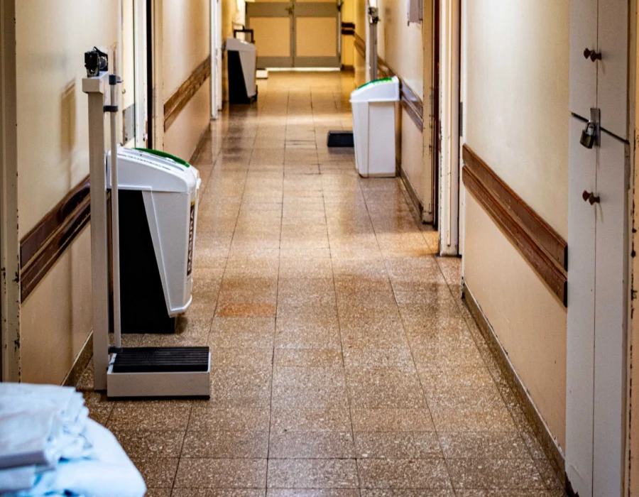 A hospital corridor
