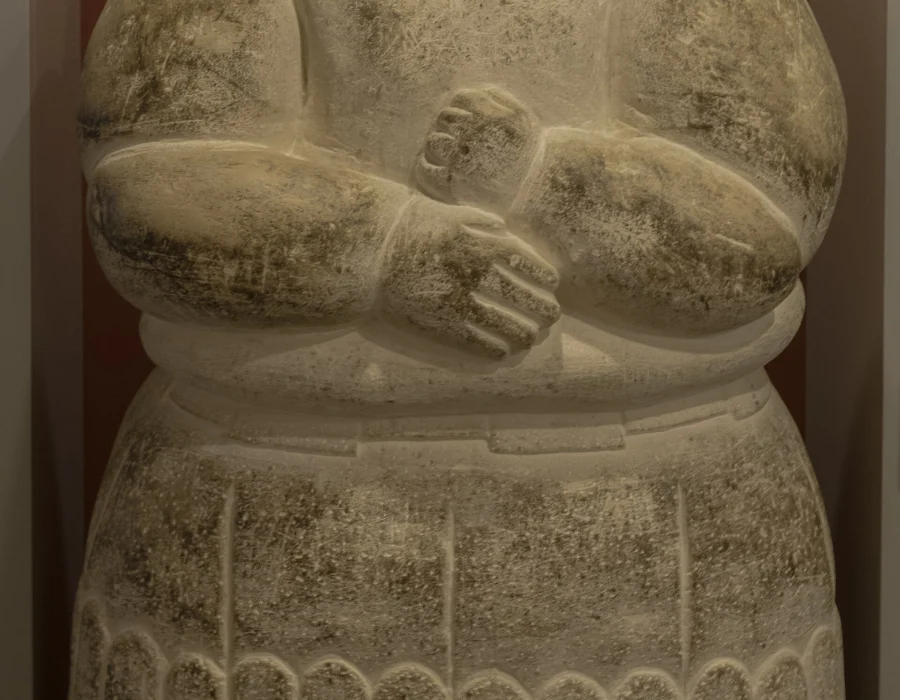 A prehistoric statue found at a Maltese temple site