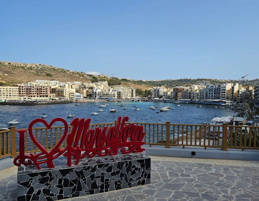 The view over Marsalforn in Gozo