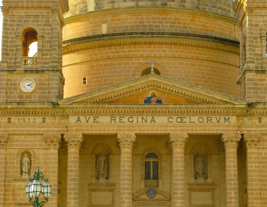The bomb that fell through the dome at Mosta